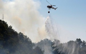 Samuxda güclü yanğın başladı - Helikopter göndərildi
