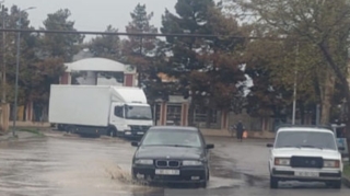 Gəncədə küçələri sel basıb - FOTO 