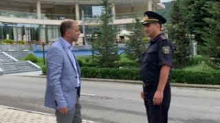 Şəki Dövlət Yol Polisi istirahət mərkəzlərində görüşlər keçirir - FOTO