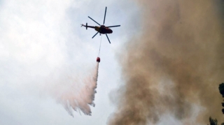 К тушению масштабного пожара в Агдамском и Агдеринском районах привлечены два вертолета 