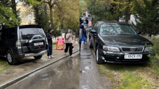 Səkini zəbt edib piyadaların yolunu kəsdilər - 99-AN-021 və 10-CX-170    - FOTO