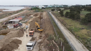 10.4 kilometr magistral su xətti çəkilir - FOTO - VİDEO