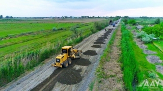 В Бейлагане восстанавливается дорога, соединяющая семь населенных пунктов  - ВИДЕО - ФОТО