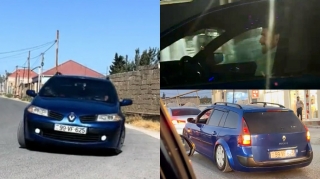 Binədə qaydaları alt-üst edən sürücü: Maşını əks istiqamətə fırladıb yarışa çıxdı   - VİDEO