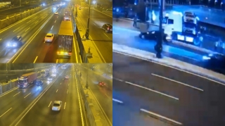 Üstü maşınla dolu TIR Bakının əsas prospektində hərəkəti belə iflic etdi - DİN-dən VİDEO  - FOTO