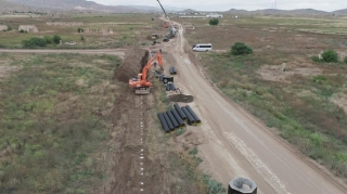 Cəbrayıl şəhərində içməli və tullantı su infrastrukturları yaradılır - - FOTO - VİDEO