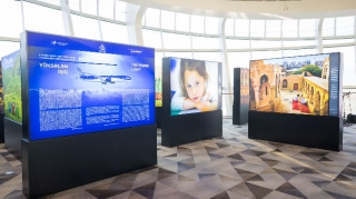 Heydər Əliyev Beynəlxalq Aeroportunda Reza Deqatinin fotosərgsi açılıb - FOTOLAR 