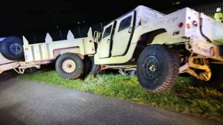 Hərbi avtomobil karvanı qəzaya uğrayıb, xəsarət alanlar var - FOTO 