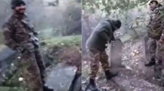 Ermənilərdən növbəti vandallıq:  Azərbaycanlılara məxsus qəbirləri təhqir edirlər - FOTO - VİDEO 