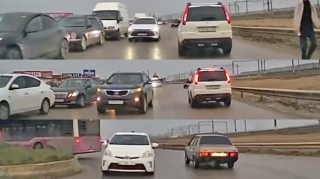 Qaydaları “çeynəyən” sürücülər ard-arda qəza şəraiti yaratdı   - VİDEO