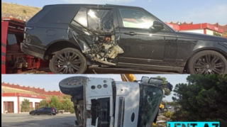 Zibil daşıyan maşın "Range Rover"lə toqquşub aşdı: fəhlə öldü    - FOTO
