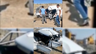 İdarəetməni itirən sürücü “06”nı yararsız vəziyyətə saldı  - VİDEO