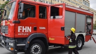 Mingəçevirdə beşmərtəbəli yaşayış binasında yanğın olub