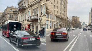 "AA" seriyalı avtomobil yol hərəkəti qaydalarını kobud şəkildə pozdu - FOTO 