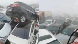 В Китае произошло ДТП с участием 200 автомобилей   - ФОТО - ВИДЕО