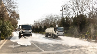 Bakıda Novruz ərəfəsində geniş təmizlik işləri aparıldı - FOTOLAR