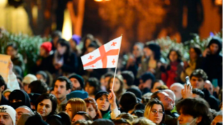 Tbilisidə etirazlar yenidən başladı