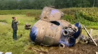 Rusiyada helikopter qəzaya uğrayıb - VİDEO 