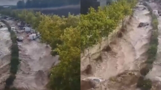 İspaniyada güclü sel avtomobilləri cənginə aldı  - VİDEO