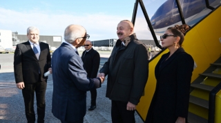 Azərbaycan Prezidenti İlham Əliyev Danimarkaya işgüzar səfərə gedib - FOTO
