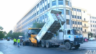 Bakının Dilarə Əliyeva küçəsinin bir hissəsi təmir edilib  - FOTO