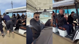 Emin Ağalarov “Sea Breeze”də gölməçəyə düşdü - VİDEO 