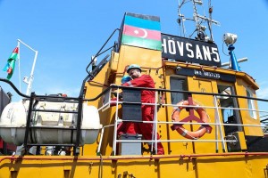 Donanmaya məxsus liman yedək gəmisi təmir olunub - FOTO