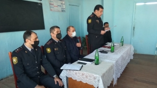 Şabranda polis əməkdaşları məktəblilərlə görüşüblər  - FOTO