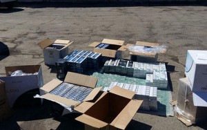 Avtomobildən külli miqdarda siqaret aşkar edildi