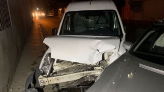 Bakıda iki avtomobil toqquşub, xəsarət alan var  - FOTO