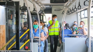 BNA avtobuslarda qaydalara əməl edilməsinə nəzarət edir - FOTO 