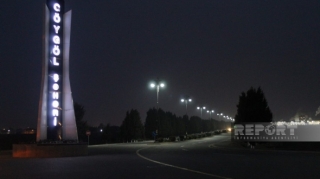 Göygöl şəhərinin küçələrinə yeni müasir lampalar quraşdırılıb  - FOTO