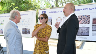 Prezident Naxçıvanda Möminə xatun türbəsində aparılan bərpa işləri ilə tanış olub  - FOTO - YENİLƏNİB