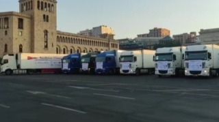 Fransa TIR-ları İrəvandan Laçın yoluna doğru hərəkətə başladı 