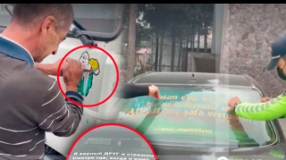 Avtomobilində yazı və şəkil olan sürücülərin NƏZƏRİNƏ - FOTO/VİDEO 