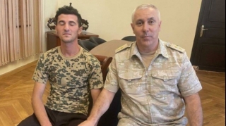 Rüstəm Muradov əsir Cəmil Babayevlə görüşdü  - FOTO