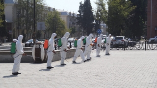 Gəncədə dezinfeksiya işləri aparılıb  - FOTO