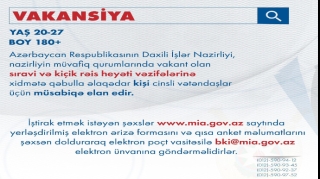 DİN vakansiya elan etdi 