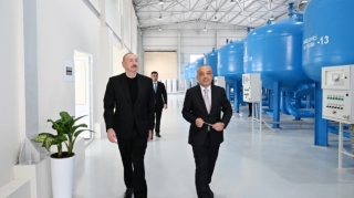 Prezident sutəmizləyici qurğunun açılışında iştirak etdi   - FOTO - YENİLƏNİB