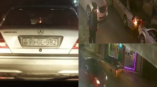 В Баладжары водитель врезался в автомобиль и скрылся с места происшествия - ВИДЕО 