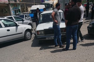 Xırdalanda üç maşın toqquşub - FOTO