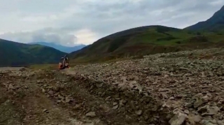 Sel suları Qubada yol infrastrukturuna ciddi ziyan vurub  - VİDEO