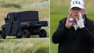 Trampın zirehli qolf maşını - FOTO