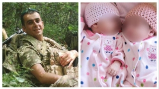 1 həftə əvvəl şəhid olan hərbçimizin əkiz qızları dünyaya gəldi 