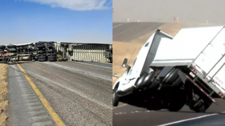 Yandan əsən külək avtomobili belə aşırdı – REAL VİDEO  