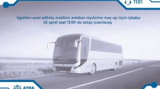 Qarabağa avtobus reyslərinə may ayı üçün biletlər satışa çıxarılır 