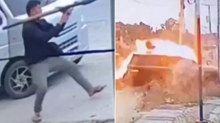 Məmurun kortejini raketlə vurdular, sağ çıxdı - ANBAAN VİDEO 