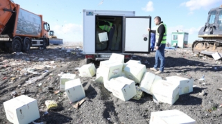 İstehlaka yararsız məhsullar xüsusi poliqonda məhv edilib - FOTO - VİDEO 