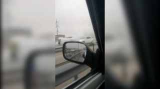 Bakı-Sumqayıt yolunda minik avtomobili yandı   - VİDEO