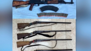Zərdabda qanunsuz saxlanılan silahlar polisə təhvil verilib - FOTO